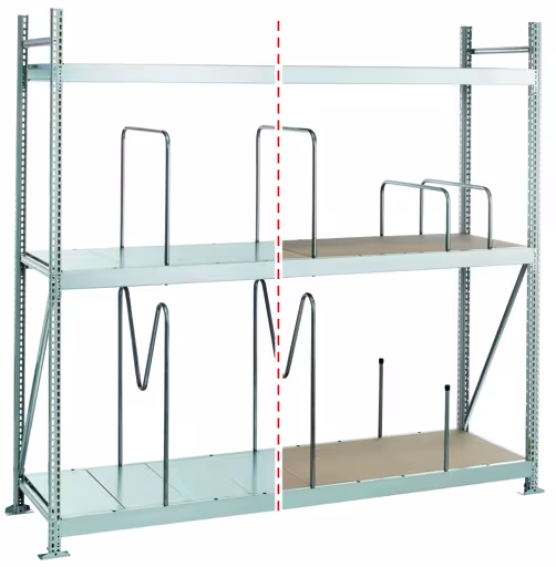 Niveau supplémentaire avec panneaux en acier WS 3000, 2500 x 600 mm, galvanisé, charge du compartiment 500 kg, WS3000 pour charges du compartiment jusqu'à 500 kg, réf. 22287