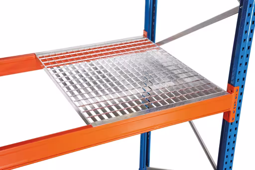 Griglia per scaffalature portapallet, per profondità binario 50 mm, 800 x 3300 mm, zincata, a filo binario, dimensione maglia 60x40 mm, accessori, art. n. 46705