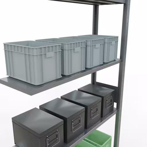 Figure n° 9 de l'article étagère complémentaire, étagère à étagères, système enfichable MULTIplus85, 3000 x 1000 x 300 mm, 7 étagères, galvanisé du groupe de produits système enfichable de la marque Schulte Lagertechnik