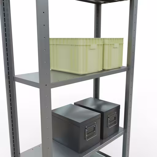 Image du produit n° 7 de l'article étagère de base, étagère, système enfichable MULTIplus150, 2000 x 750 x 300 mm, 5 étagères, galvanisé de la gamme de produits du système enfichable de Schulte Lagertechnik
