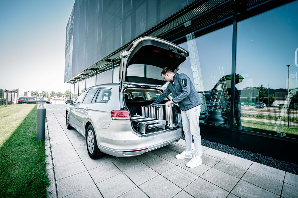 Milieubild 2177908 Jeu d'escabeaux Munk à marches, accessible des deux côtés, emboîtable, y compris pièce à insérer