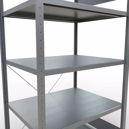 Une autre vue de l'article étagère de base, étagère à étagères, système enfichable MULTIplus250, 2000 x 1000 x 800 mm, 5 étagères, galvanisé de la catégorie système enfichable