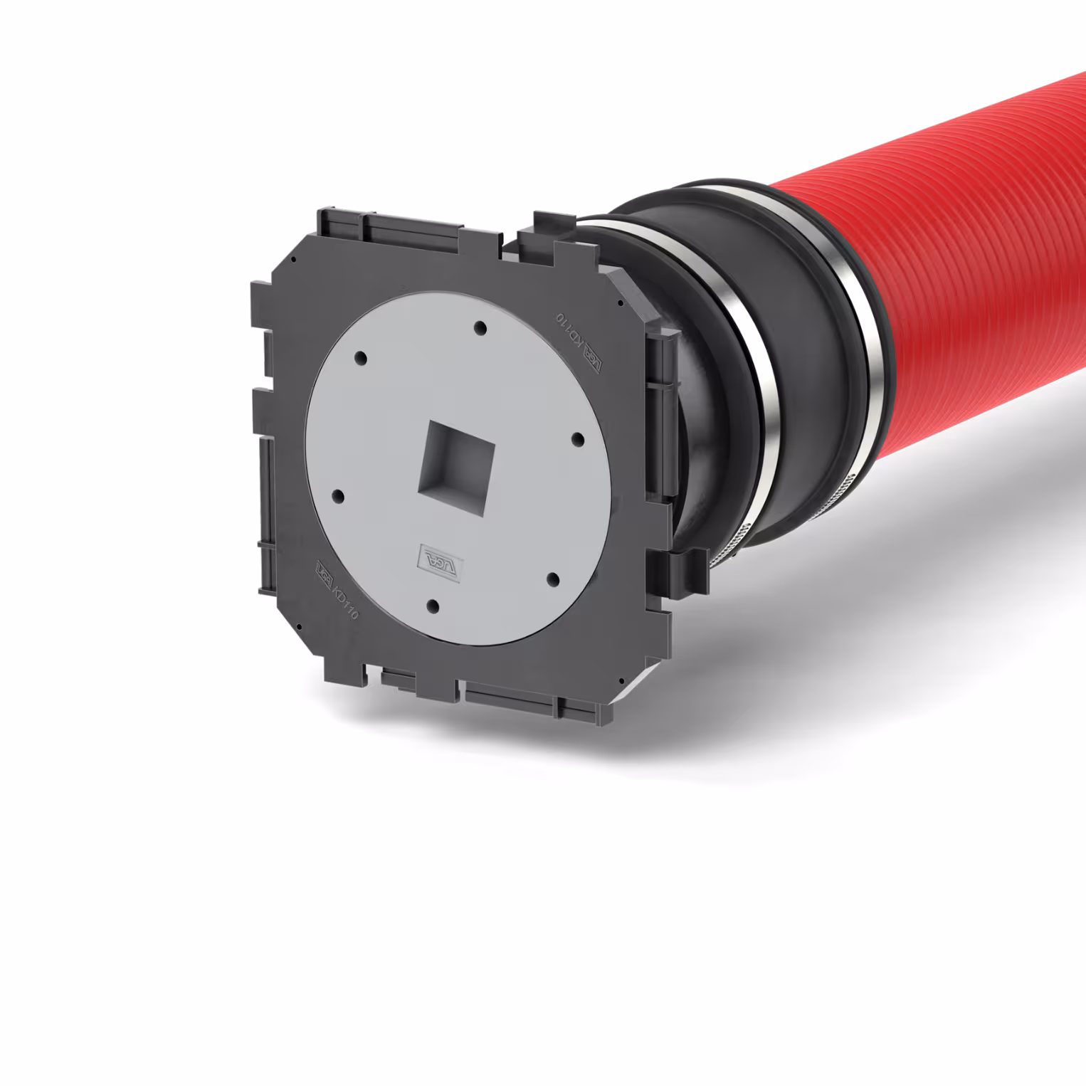 Système de protection de câbles double face KSS110 longueur 4000 mm, page 1 : KD110-D-MA, page 2 : KD110-D-MA de la catégorie de protection des câbles avec le GTIN 4251582436510 Système de protection de câbles KSS110 avec connexion UGA des deux côtés de la marque UGA System-Technik de la catégorie protection de câbles