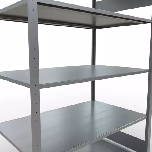Scaffale base, scaffale, sistema a innesto MULTIplus150, 2000 x 1300 x 800 mm (AxLxP), 5 ripiani, barre longitudinali, zincato con l'articolo n. 12780-130-LR Scaffale base, scaffale, sistema a innesto MULTIplus150, 2000 x 1300 x 800 mm (AxLxP), 5 ripiani, barre longitudinali, zincato di Schulte Lagertechnik della categoria Sistema a innesto
