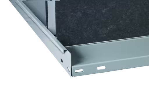 , système d'étagères de bureau MULTIplus85 système à vis, 2300 x 750 x 300 mm, 6 étagères, galvanisées, avec barre d'arrêt de Schulte Lagertechnik de la catégorie étagères de bureau