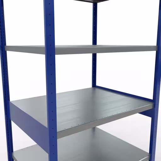 Figure n° 10 de l'article étagère de base, étagère, système enfichable MULTIplus330, 2500 x 1000 x 800 mm, 6 étagères, RAL 5010 bleu gentiane/galvanisé du groupe de produits système enfichable de Schulte Lagertechnik