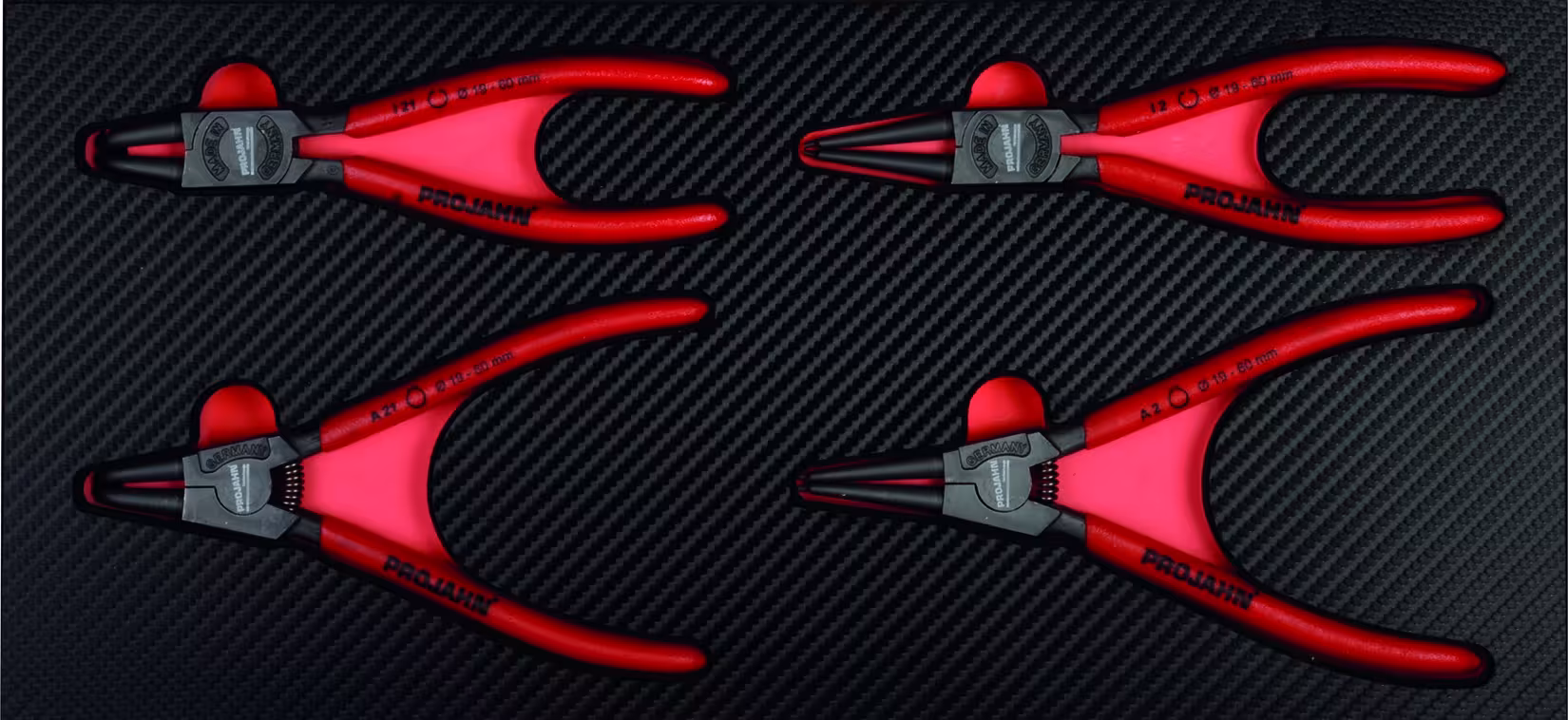 Pinza per anelli di sicurezza con inserto in 4 pezzi "Professional" della PROJAHN Pinza per anelli di sicurezza "Professional", sistemi organizzativi e carrelli da officina, articolo n. 5999-092