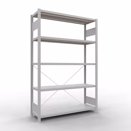 Scaffale base con sistema a innesto 2000x1300x400 mm, tipo 250 kg, grigio chiaro di Schulte Lagertechnik dalla categoria Sistema a innesto