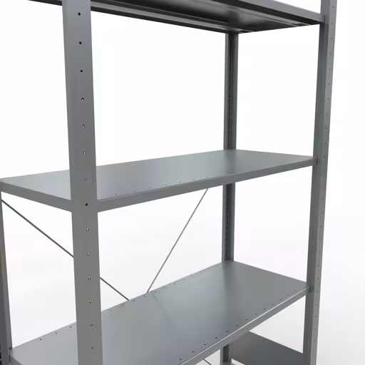 Étagère de base, étagère, système enfichable MULTIplus150, 2000 x 1000 x 400 mm, 5 étagères, galvanisé - Expressline de la marque Schulte Lagertechnik de la gamme de produits du système enfichable