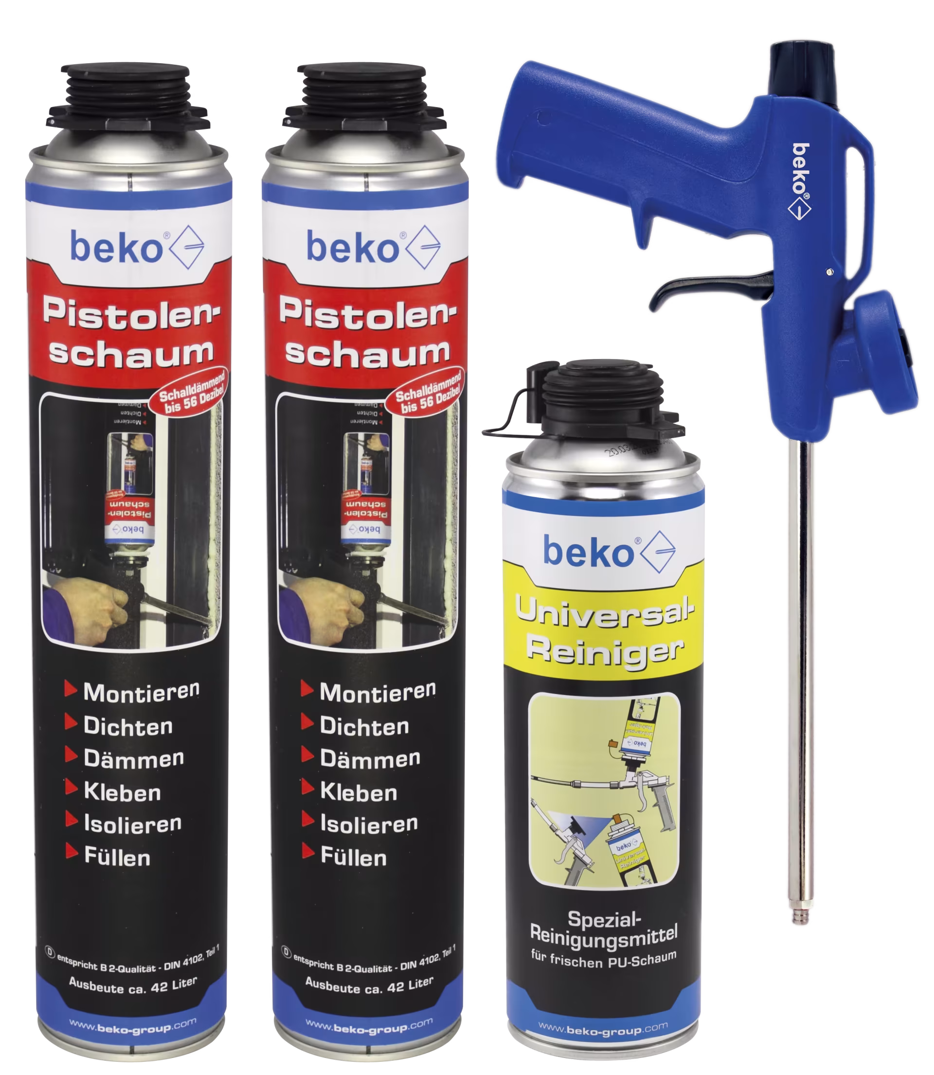 Set schiuma per pistola NBS Beko "BLU" dalla categoria schiuma PU con articolo n. 999 95 008