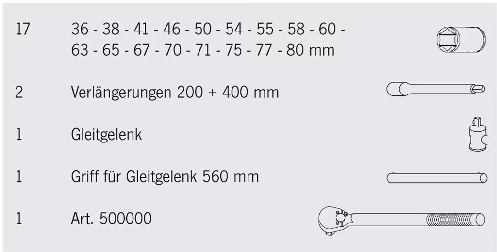 Zusatzbild des Artikels 1" SteckSchlüssel Koffer 22tlg Zusatzbild des Artikels 1" SteckSchlüssel Koffer 22tlg aus Steckschlüssel Sätze & Einzelteile