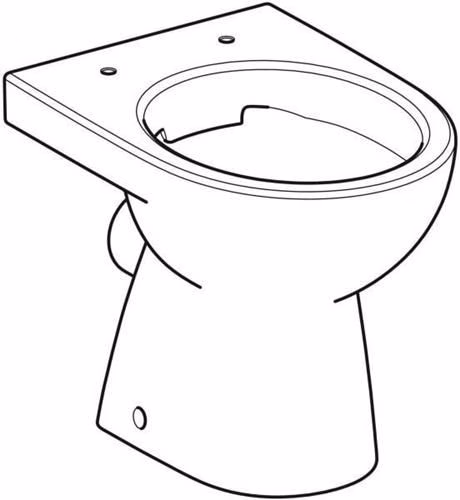 Geberit Renova Stand-WC Tiefspüler, Abgang horizontal teilgeschlossene Form, Rimfree, weiß