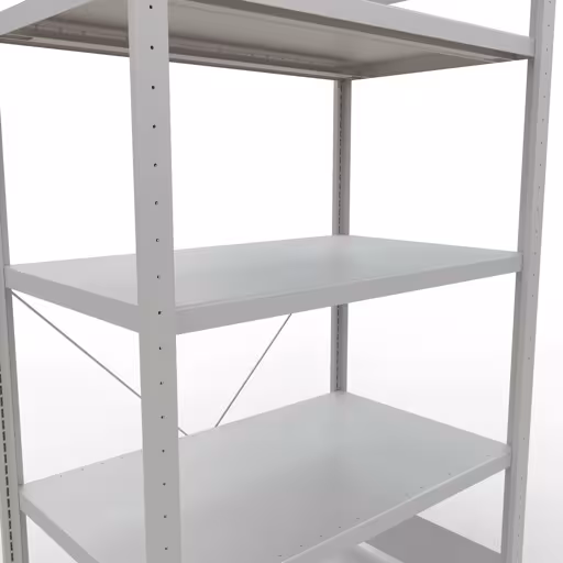 Figure n° 10 de l'article étagère de base, étagère, système enfichable MULTIplus330, 2000 x 1000 x 600 mm, 5 étagères, traverse, RAL 7035 gris clair du groupe de produits système enfichable de Schulte Lagertechnik