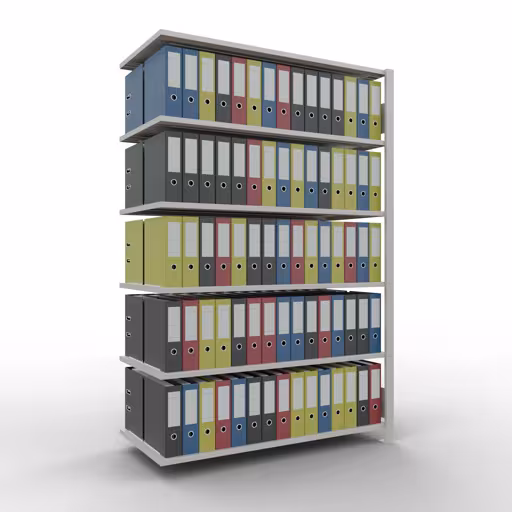 Figure n° 9 de l'article étagère complémentaire, étagère de bureau, système enfichable MULTIplus150, 2000 x 1300 x 600 mm (HxLxP), 6 étagères, , , gris clair de la gamme d'étagères de bureau de Schulte Lagertechnik