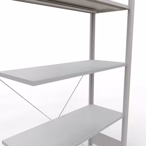 Immagine del prodotto n. 9 dell'articolo ripiano aggiuntivo, ripiano angolare (campo C) 2000 x 1000 x 400, 5 ripiani, traversa, RAL 7035 grigio chiaro dalla gamma di prodotti scaffale della marca Schulte Lagertechnik