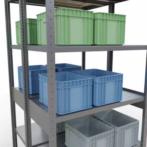 Étagère de base, étagère double, système d'étagères enfichables MULTIplus250, 2500 x 1000 x (2x500) mm, 2x6 étagères, traverse, galvanisé avec réf. 14251-G Étagère de base, étagère double, système d'étagères MULTIplus250, 2500 x 1000 x (2x500) mm, 2x6 étagères, traverse, galvanisé de Schulte Lagertechnik de la catégorie étagères