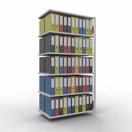 Figure n° 8 de l'article étagère complémentaire, étagère de bureau, système enfichable MULTIplus150, 2000 x 1000 x 600 mm (HxLxP), 6 étagères, , , gris clair de la gamme d'étagères de bureau de Schulte Lagertechnik