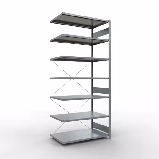 Étagère supplémentaire système enfichable 3000x1300x800 mm, type 250 kg, galvanisée de Schulte Lagertechnik Étagère supplémentaire système enfichable 3000x1300x800 mm, type 250 kg, galvanisée, étagère supplémentaire, réf. 12987-130