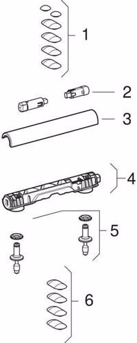 Technische Zeichnung 3970814 Geberit ONE Set WC sospeso con sedile WC bianco/cromato lucido, KeraTect