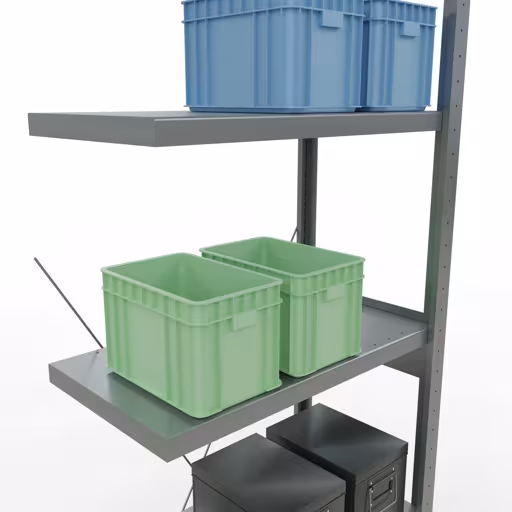 Image du produit n° 10 de l'article Rayonnage complémentaire, rayonnage à étagères, système enfichable MULTIplus250, 2500 x 750 x 400 mm, 6 tablettes, traverse, galvanisé Figure n° 10 de l'article, système d'étagères enfichables MULTIplus250, 2500 x 750 x 400 mm, 6 étagères, galvanisées du groupe de produits système enfichable de Schulte Lagertechnik