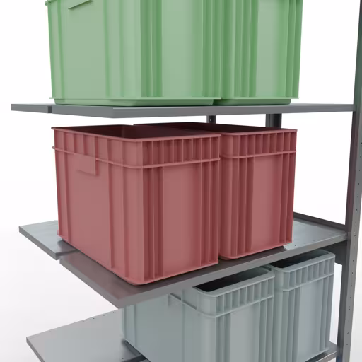 Rayonnage supplémentaire, rayonnage double, système d'étagères MULTIplus150, 2500 x 1000 x (2x400) mm (HxLxP), 2x6 étagères, barres de longueur, galvanisé de la catégorie rayonnage double avec le GTIN 4004514261892 Rayonnage supplémentaire, rayonnage double, système d'étagères MULTIplus150, 2500 x 1000 x (2x400) mm, 2x6 étagères, galvanisé de la marque Schulte Lagertechnik de la gamme de produits d'étagères