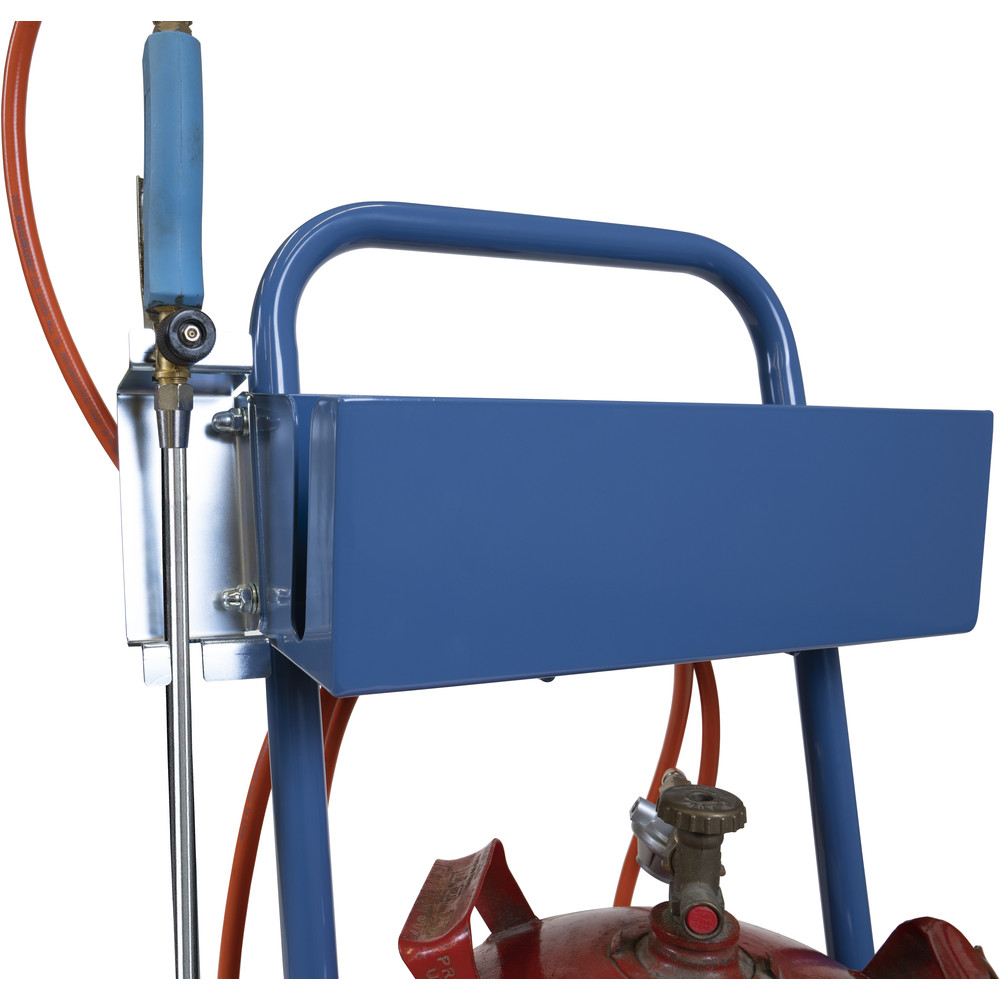 Rouleau pour bouteilles en acier 51300T-SB avec support pour brûleur de chauffe et brûleur à flamme