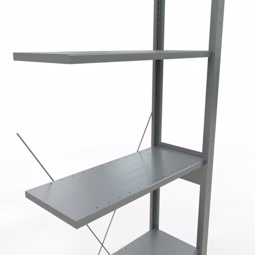 Scaffali aggiuntivi, scaffali, sistema a innesto MULTIplus150, 2500 x 750 x 300 mm (AxLxP), 6 ripiani, traversa, zincato di Schulte Lagertechnik con l'articolo n. 12736-75