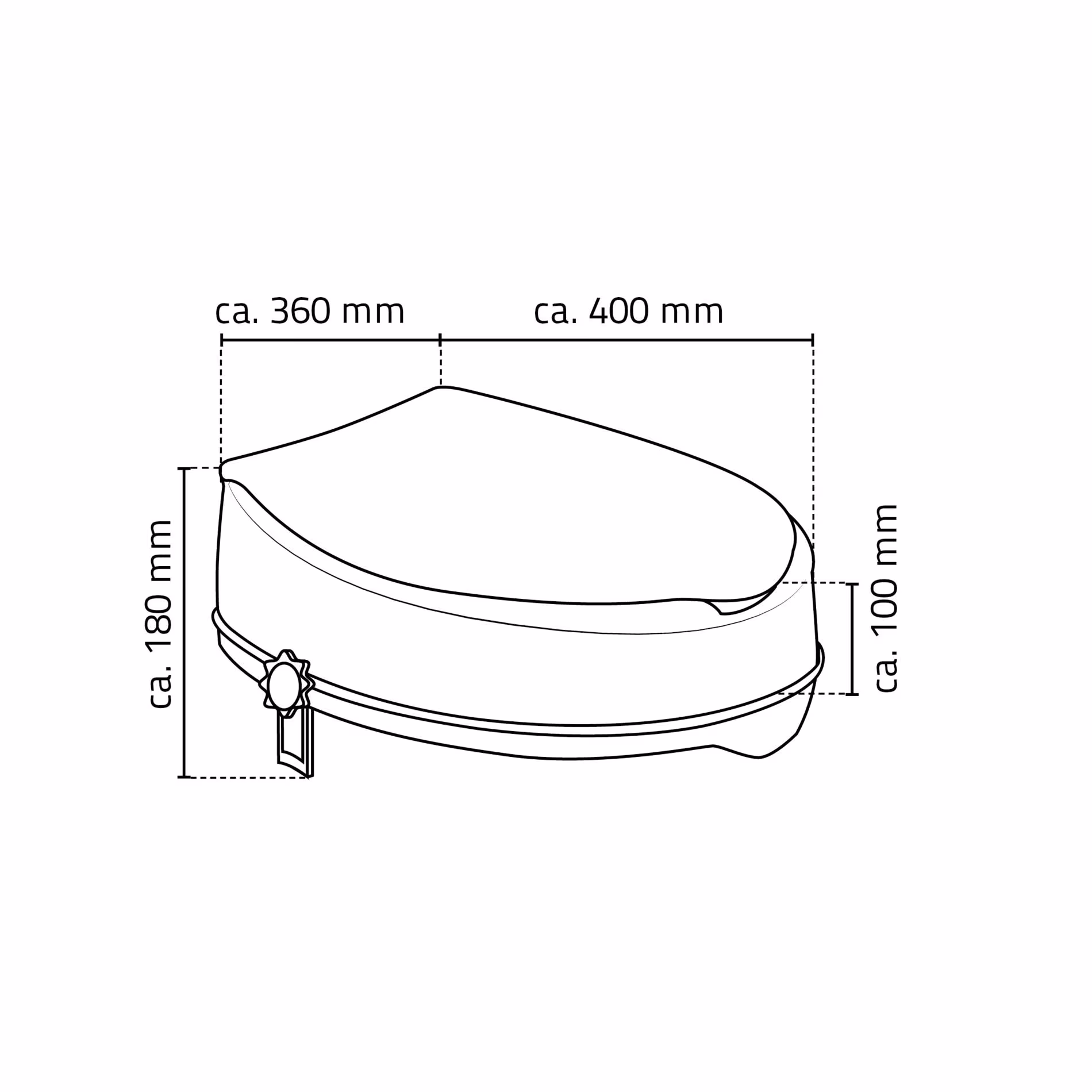 WC-Sitzerhöhung Sam ca. 10 cm, weiß, PP mit der Artikelnr. A0071001 WC-Sitzerhöhung Sam ca. 10 cm, weiß, PP von Ridder aus der Kategorie Badausstattung & Sanitär