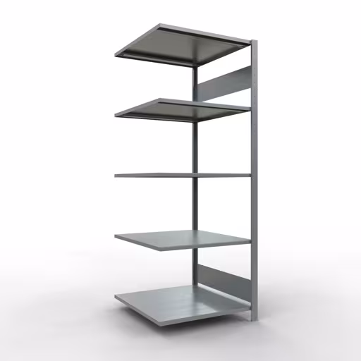 Scaffali aggiuntivi, scaffali, sistema a innesto MULTIplus150, 2000 x 750 x 800 mm (AxLxP), 5 ripiani, barre longitudinali, zincato di Schulte Lagertechnik con l'articolo n. 12785-75-LR
