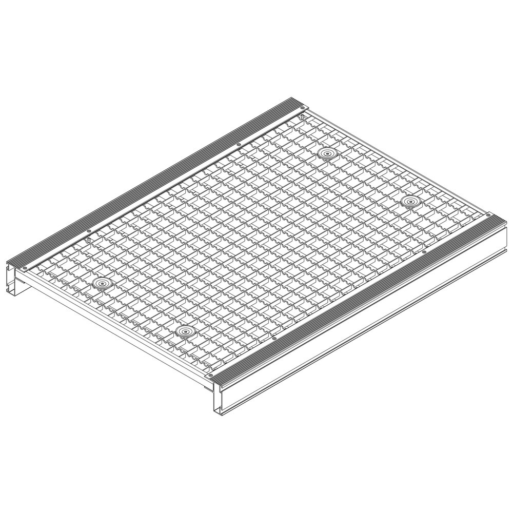 Plate-forme Munk avec grille en acier de Günzburger Steigtechnik Plateforme Munk avec caillebotis en acier, de la catégorie échelles de plate-forme, référence 800074