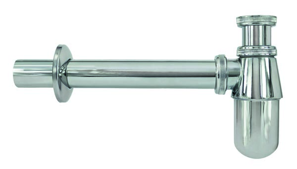 Sifone per bottiglia in ottone 32 mm x 1 1/4 pollici di Puteus Sifone per tubi in acciaio inox, valvole di scarico/sifone, articolo n. 86542