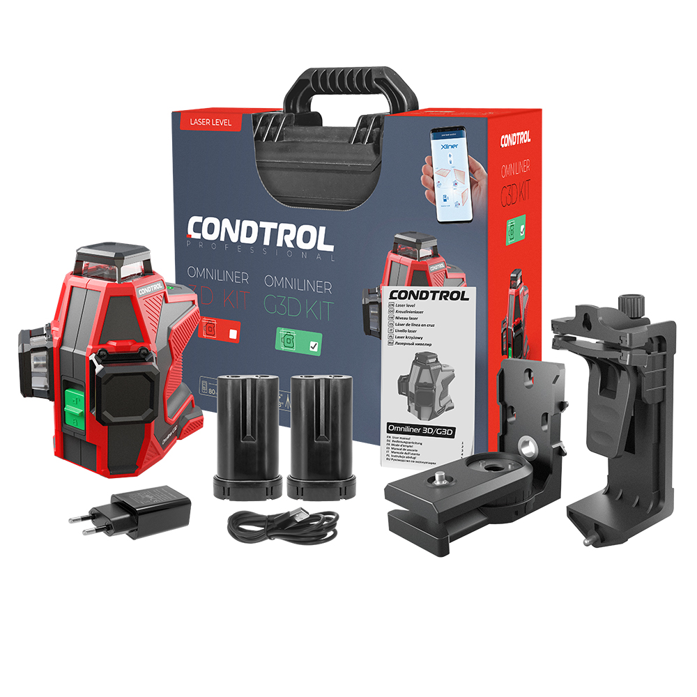 Kit laser 3D Omniliner G3D del marchio Condtrol Kit laser 3D Omniliner G3D della categoria laser a linee incrociate con codice articolo 1-2-406