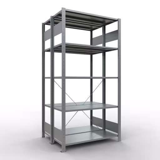 Figure n° 14 de l'article étagère de base, étagère double, système d'étagères enfichables MULTIplus150, 2000 x 1000 x (2x400) mm, 2x5 étagères, galvanisées du groupe de produits étagères de la marque Schulte Lagertechnik