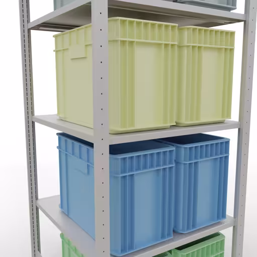 Étagère de base, étagère, système enfichable MULTIplus150, 2000 x 750 x 800 mm, 5 étagères, RAL 7035 gris clair de Schulte Lagertechnik de la catégorie système enfichable