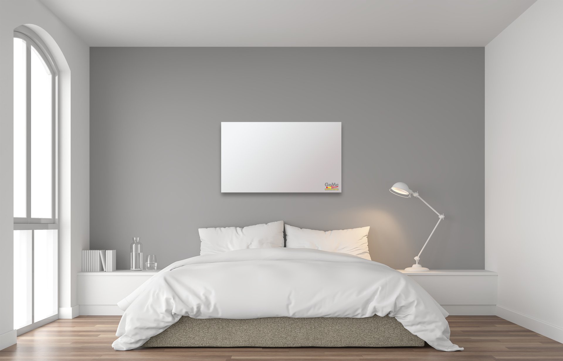 Zusatzbild 2937803 Chauffage infrarouge verre blanc 300 watts, 0620x420x25 mm