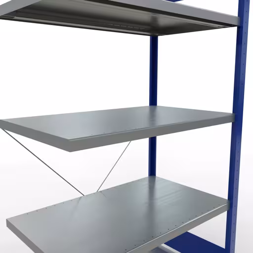 Figure n° 12 de l'article, système d'étagères enfichables MULTIplus330, 2000 x 1000 x 600 mm, 5 étagères, RAL 5010 bleu gentiane/galvanisé du groupe de produits système enfichable de Schulte Lagertechnik