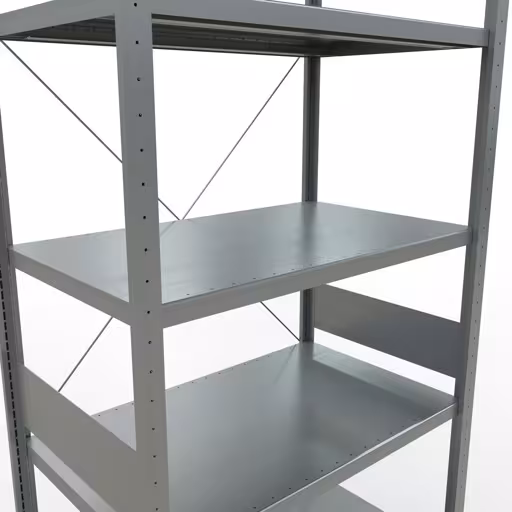 Figura n. 14 dell'articolo scaffale base, scaffale, sistema a innesto MULTIplus330, 3000 x 1000 x 600 mm (AxLxP), 7 ripiani, traversa, zincato del gruppo di prodotti sistema a innesto della marca Schulte Lagertechnik