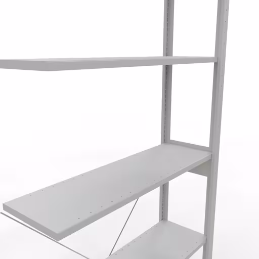 Rayonnage supplémentaire, étagère, système enfichable MULTIplus85, 2500 x 1000 x 300 mm, 6 étagères, traverse, gris clair RAL 7035 de la marque Schulte Lagertechnik de la gamme de produits du système enfichable