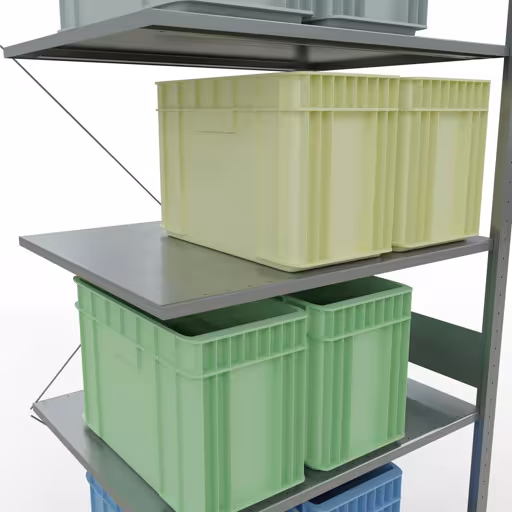 Image du produit n° 15 de l'article Rayonnage complémentaire, rayonnage à étagères, système enfichable MULTIplus150, 3000 x 1000 x 800 mm, 7 étagères, traverse, galvanisé Figure n° 15 de l'article étagère complémentaire, étagère à étagères, système enfichable MULTIplus150, 3000 x 1000 x 800 mm, 7 étagères, galvanisé du groupe de produits système enfichable de la marque Schulte Lagertechnik