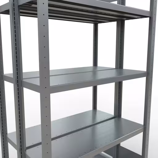 Étagère de base, étagère double, étagère, système enfichable MULTIplus250, 2000 x 1000 x (2x300) mm (HxLxP), 2x5 étagères, barres de longueur, galvanisées avec la référence réf. 17930 Étagère de base, étagère double, système d'étagères MULTIplus250, 2000 x 1000 x (2x300) mm, 2x5 étagères, galvanisé de Schulte Lagertechnik de la catégorie étagères