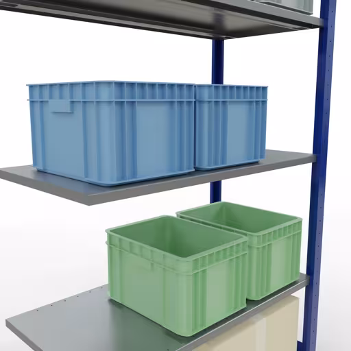 Figure n° 11 de l'article étagère complémentaire, système d'étagères enfichables MULTIplus85, 2000 x 1000 x 500 mm, 5 étagères, RAL 5010 bleu gentiane du groupe de produits système enfichable de la marque Schulte Lagertechnik