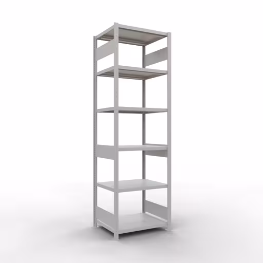 Étagère de base, étagère, système enfichable MULTIplus250, 2500 x 750 x 600 mm (HxLxP), 6 étagères, barres de longueur, RAL 7035 gris clair de Schulte Lagertechnik Étagère de base, étagère, système enfichable MULTIplus250, 2500 x 750 x 600 mm (HxLxP), 6 étagères, barres de longueur, RAL 7035 gris clair, étagère de base, réf. 32861-75-LR