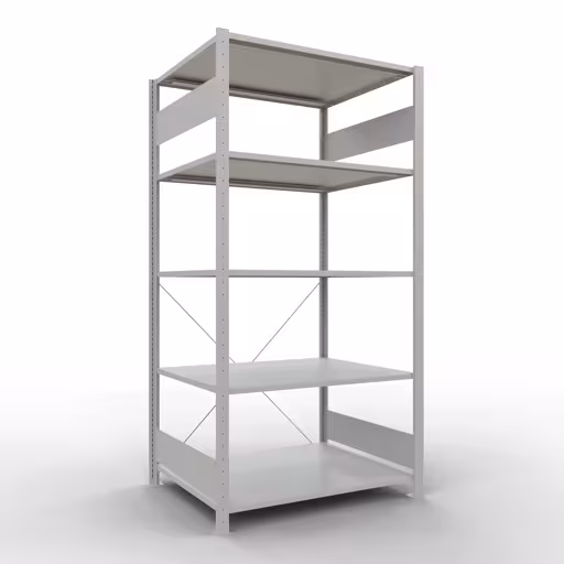 Figura n. 14 dell'articolo scaffale base, sistema a innesto per scaffale MULTIplus150, 2000 x 1000 x 800 mm (AxLxP), 5 ripiani, traversa, RAL 7035 grigio chiaro del gruppo di prodotti sistema a innesto della marca Schulte Lagertechnik