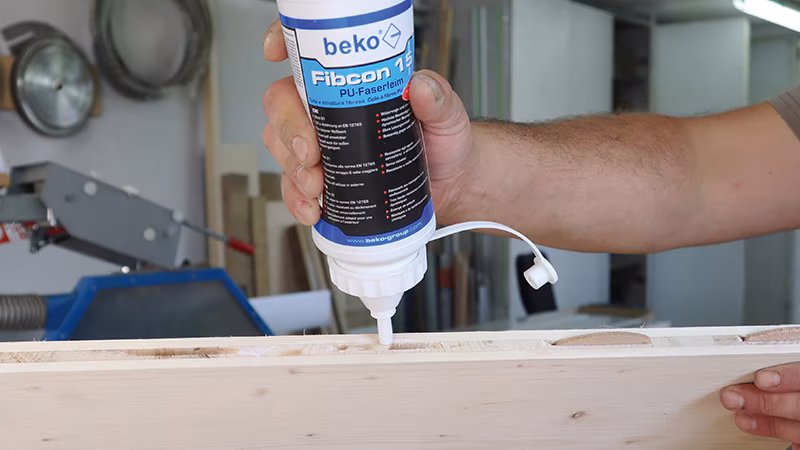 Fibcon 5 colle de fibres PU 500 g Sperrholz, Holz, Person