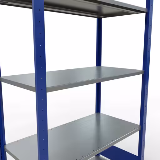 Image du produit n° 12 de l'article étagère de base, étagère, système enfichable MULTIplus85, 2000 x 1000 x 500 mm (HxLxP), 5 étagères, barres de longueur, RAL 5010 bleu gentiane Figure n° 12 de l'article étagère de base, système d'étagères enfichables MULTIplus85, 2000 x 1000 x 500 mm, 5 étagères, RAL 5010 bleu gentiane du groupe de produits système enfichable de la marque Schulte Lagertechnik