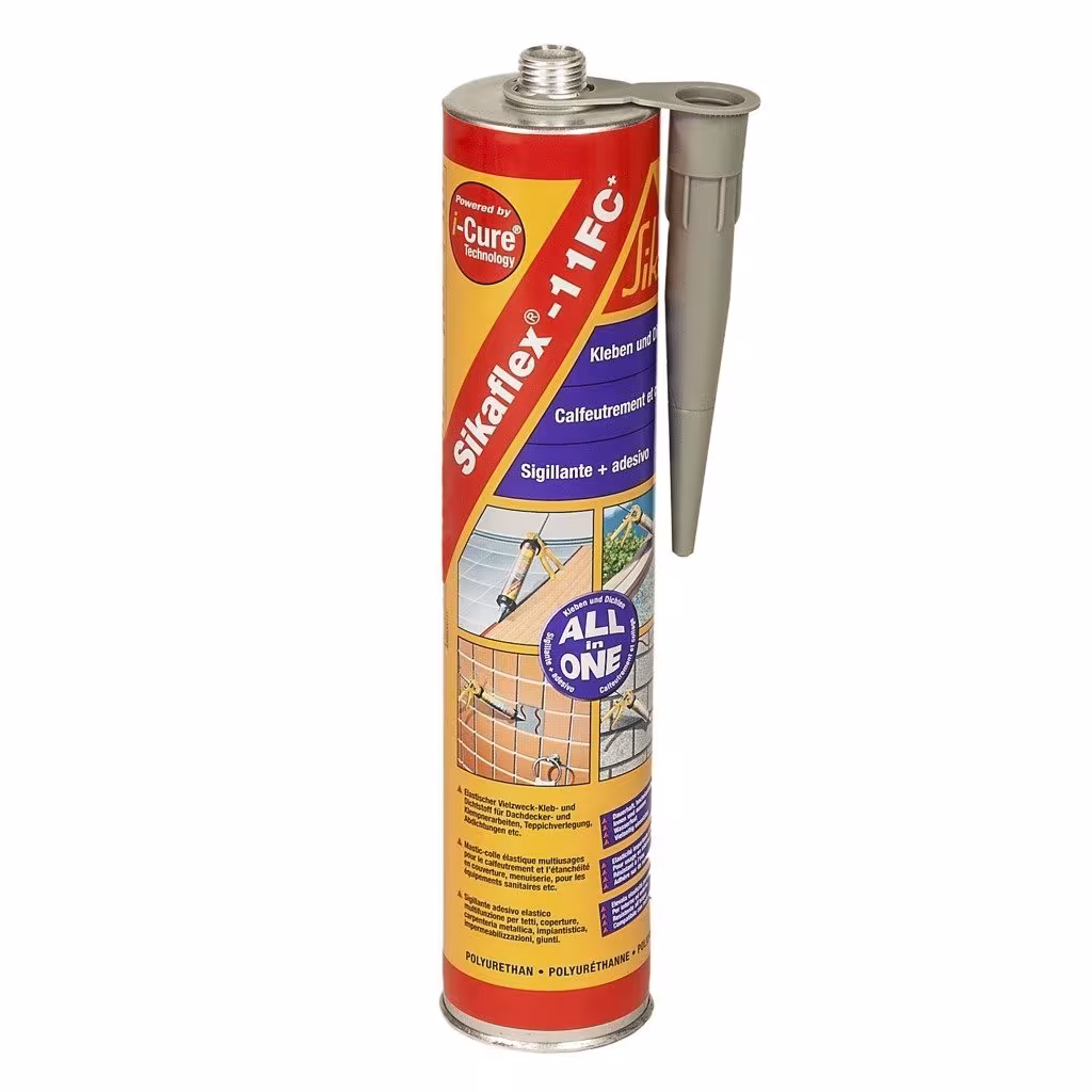 Cartouche noire UGA Sikaflex 11 FC avec 300 ml de mastic élastique de la marque Sikaflex de la gamme conduits muraux