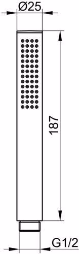 Technische Zeichnung 4060231 KE Douchette à main barre Edition Atelier 56080 chromé
