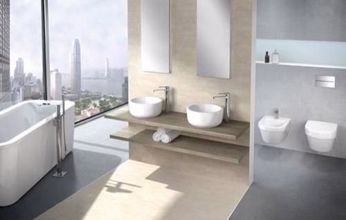 VILLEROY & BOCH Combi-Pack Architectura 5684HR 370x530mm Oval Weiß Alpin