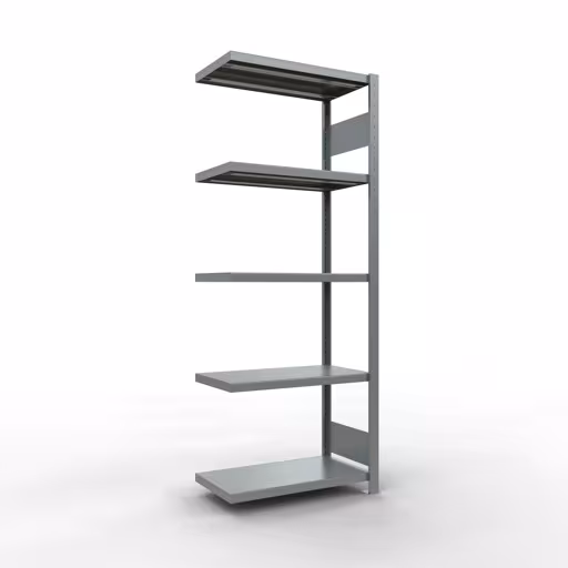 Rayonnage supplémentaire, rayonnage à étagères, système enfichable MULTIplus250, 2000 x 750 x 400 mm (HxLxP), 5 étagères, barres de longueur, galvanisé de Schulte Lagertechnik Rayonnage supplémentaire, rayonnage à étagères, système enfichable MULTIplus250, 2000 x 750 x 400 mm (HxLxP), 5 étagères, barres de longueur, galvanisé, étagère supplémentaire, réf. 12945-75-LR