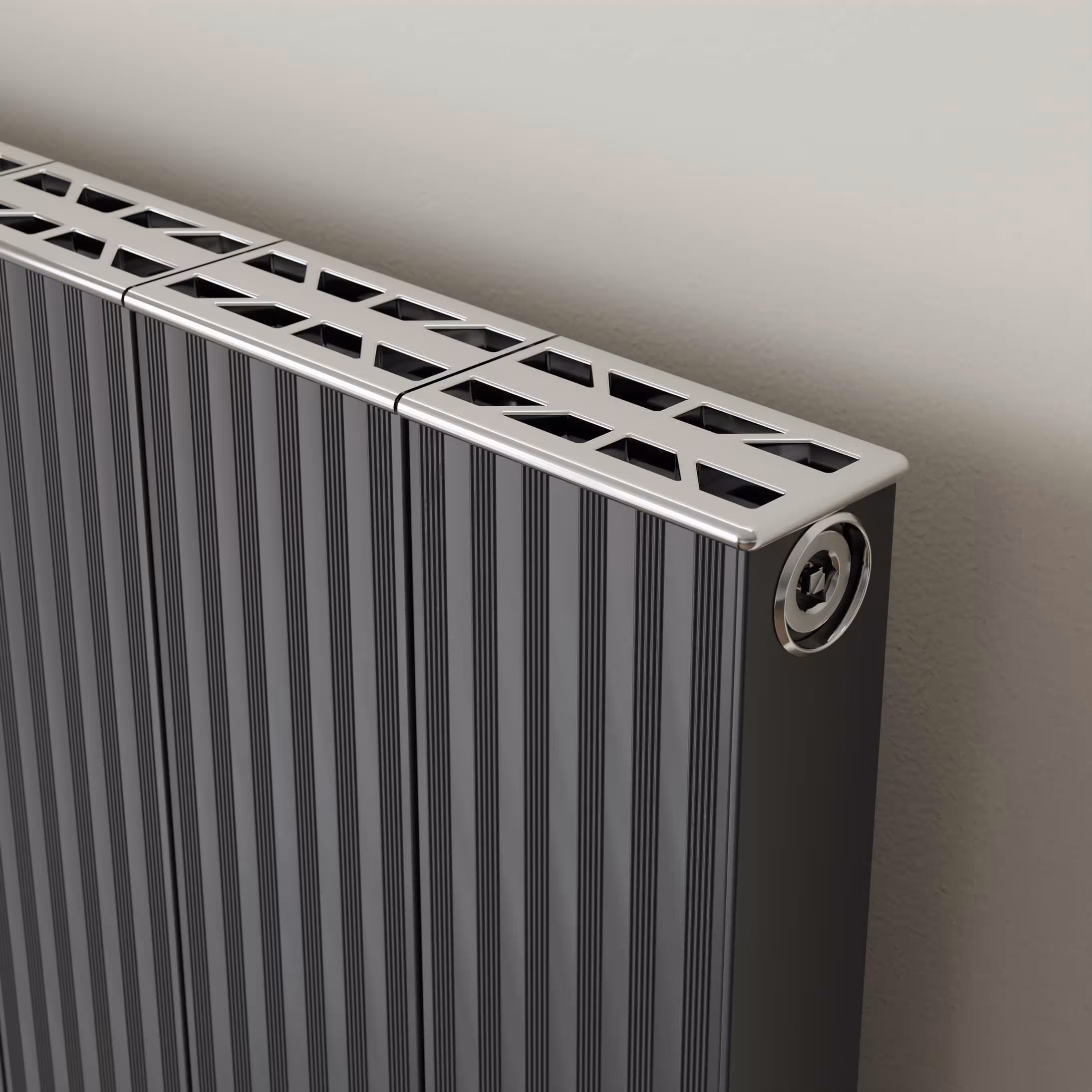 Radiatore in alluminio Valeo attacco centrale antracite della marca Ximax nella categoria dei radiatori in alluminio
